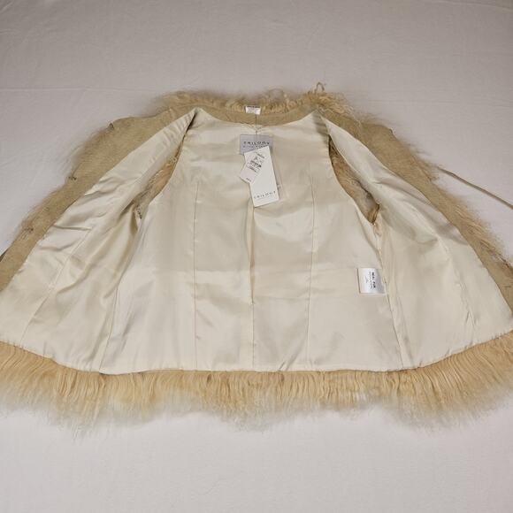 Trilogy Collections Michael McCollom Mongolian Curly Lamb Fur Suede Vest Women S - Picture 6 of 16